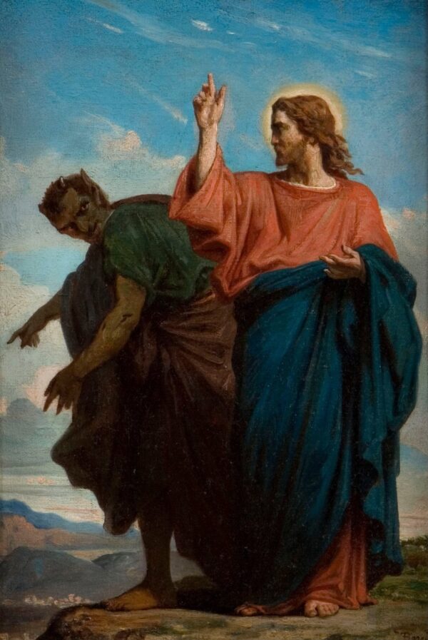 The Temptation of Christ - by the Devil - by Félix-Joseph Barrias