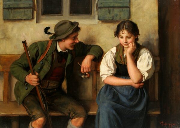Difficult Question - by Franz Defregger