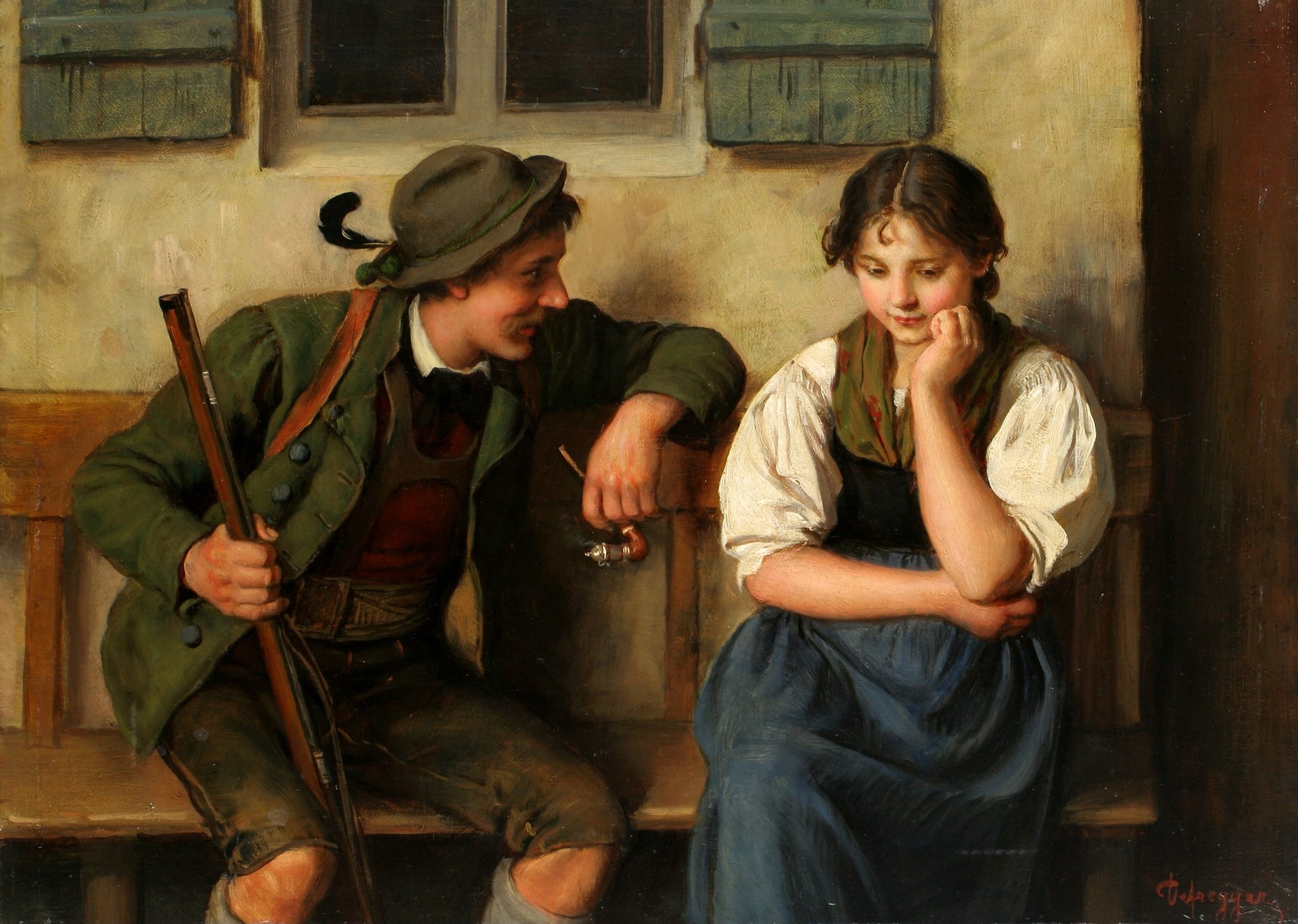 Difficult Question - by Franz Defregger