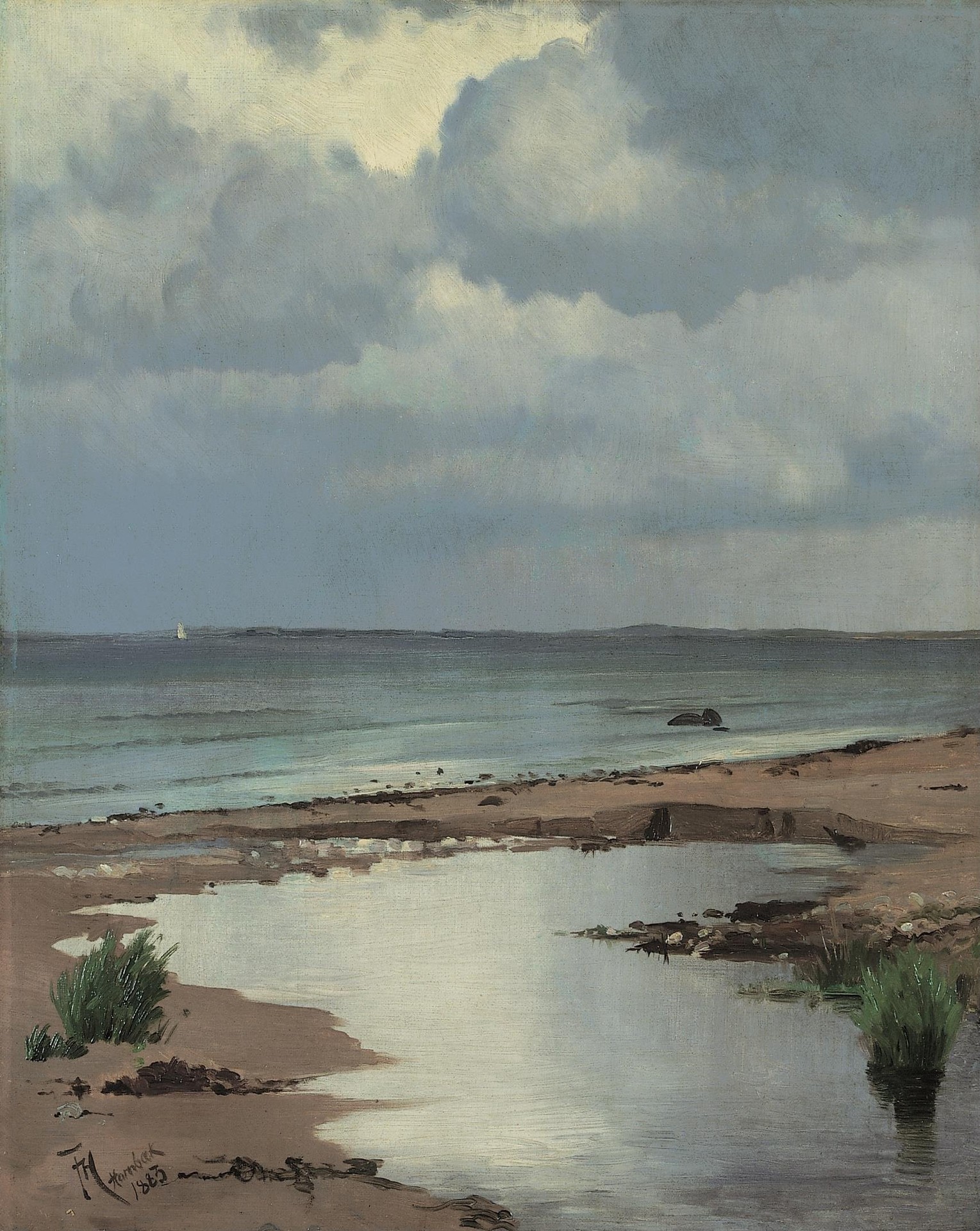From the Beach at Hornbæk - by Frants Henningsen