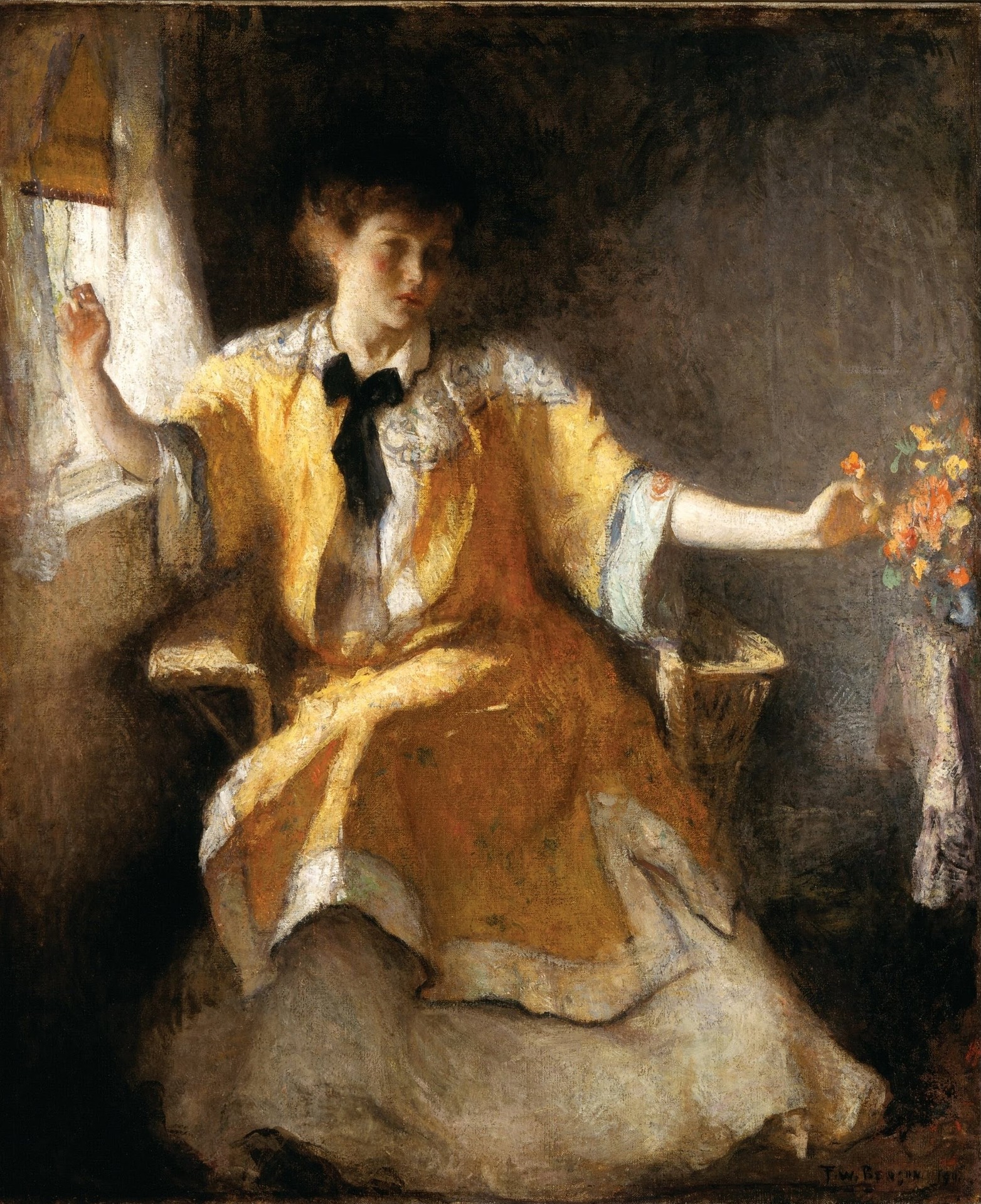Young Girl - by a Window - by Frank Weston Benson