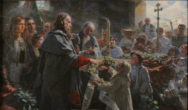 Commemoration of Anita Garibaldi Ten Years on from Her Death After the Fall of the Roman Republic - by Erulo Eroli