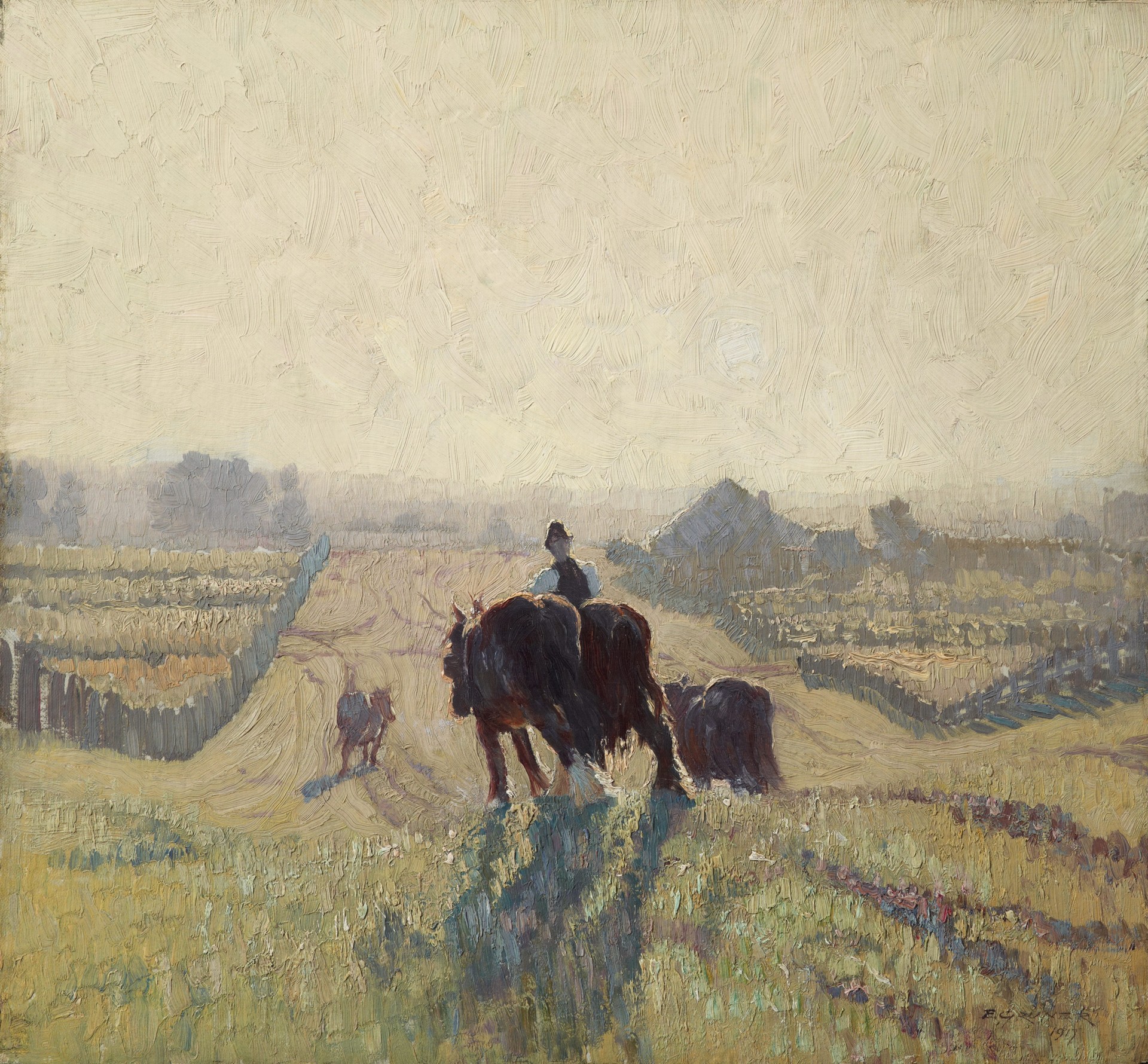 Frosty Sunrise - by Elioth Gruner