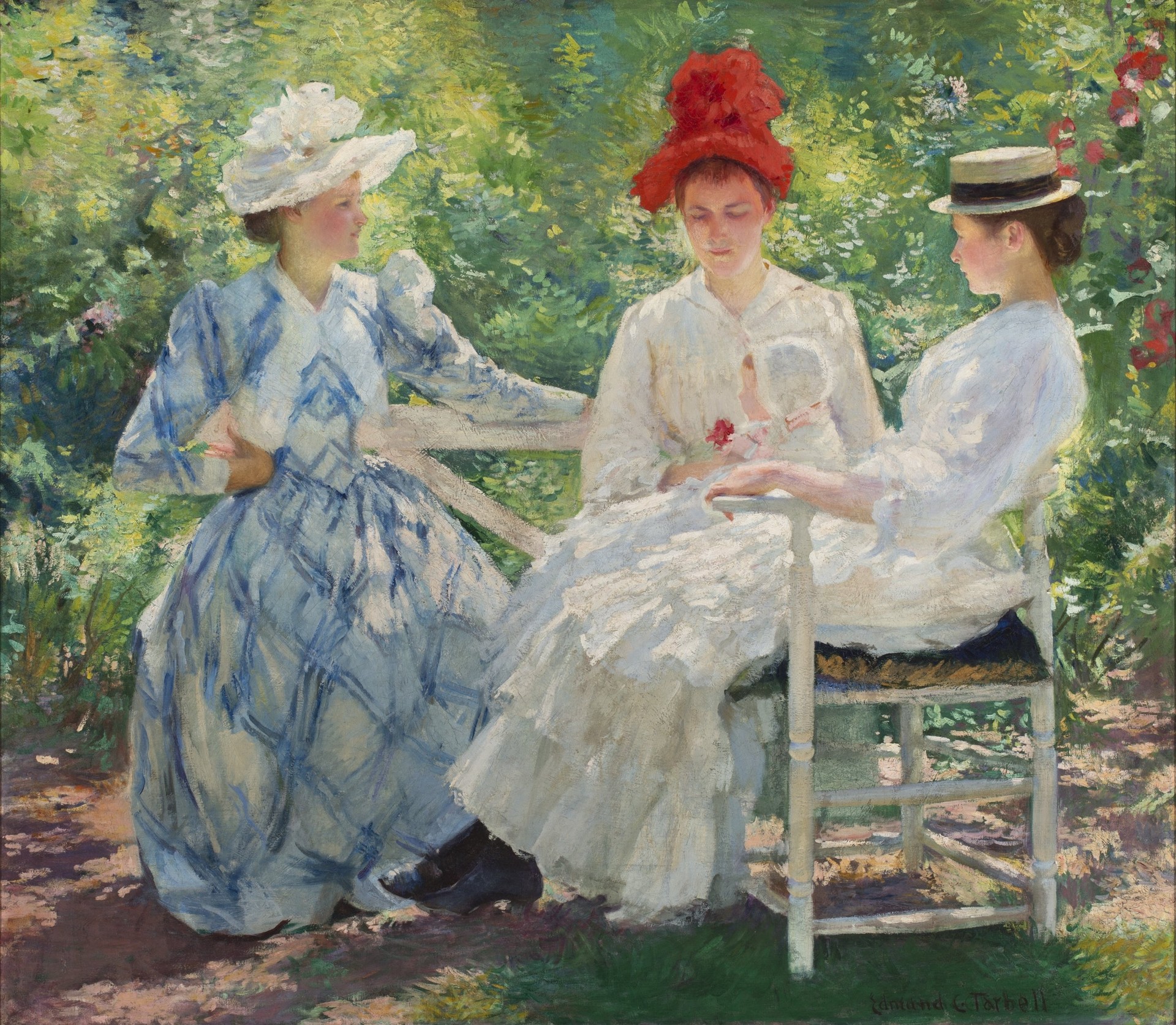 Three Sisters�A Study in June Sunlight - by Edmund C. Tarbell