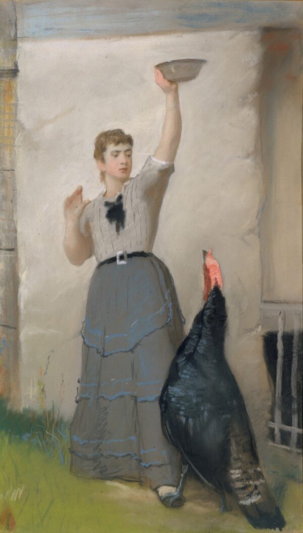 Feeding the Turkey - Eastman Johnson