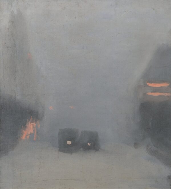 Passing trams - by Clarice Beckett