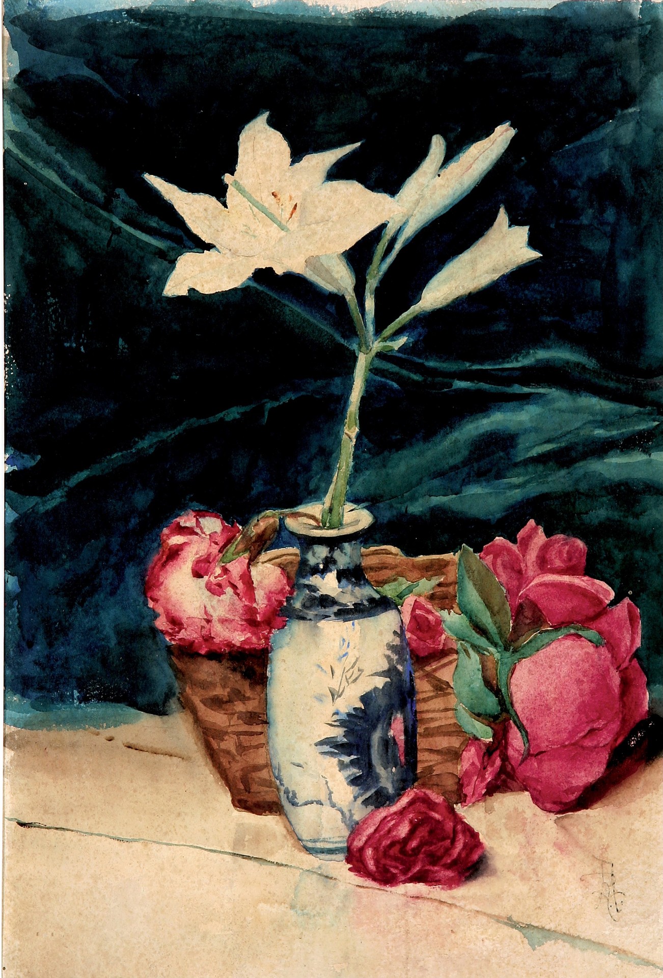 Estudo de Composição com Flores Brancas e Vermelhas - by Rodolfo Amoedo