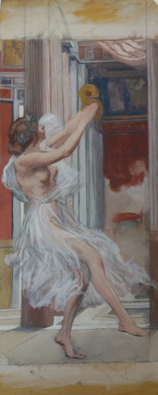 Estudo para painel decorativo do Teatro Municipal do Rio de Janeiro:" dança grega - by Rodolfo Amoedo