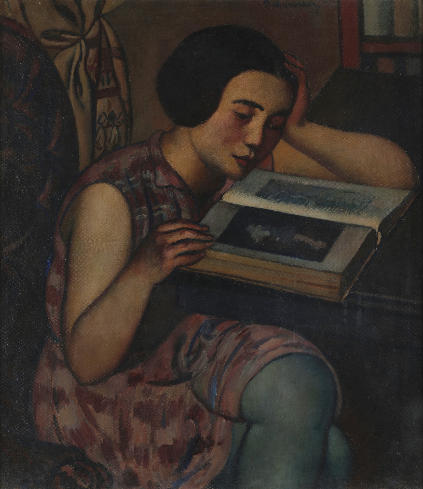 Bambina che legge - by Piero Marussig