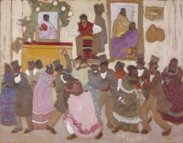 Dancing People: (Candombe) (Personas bailando: (Candombe)) - by Pedro Figari