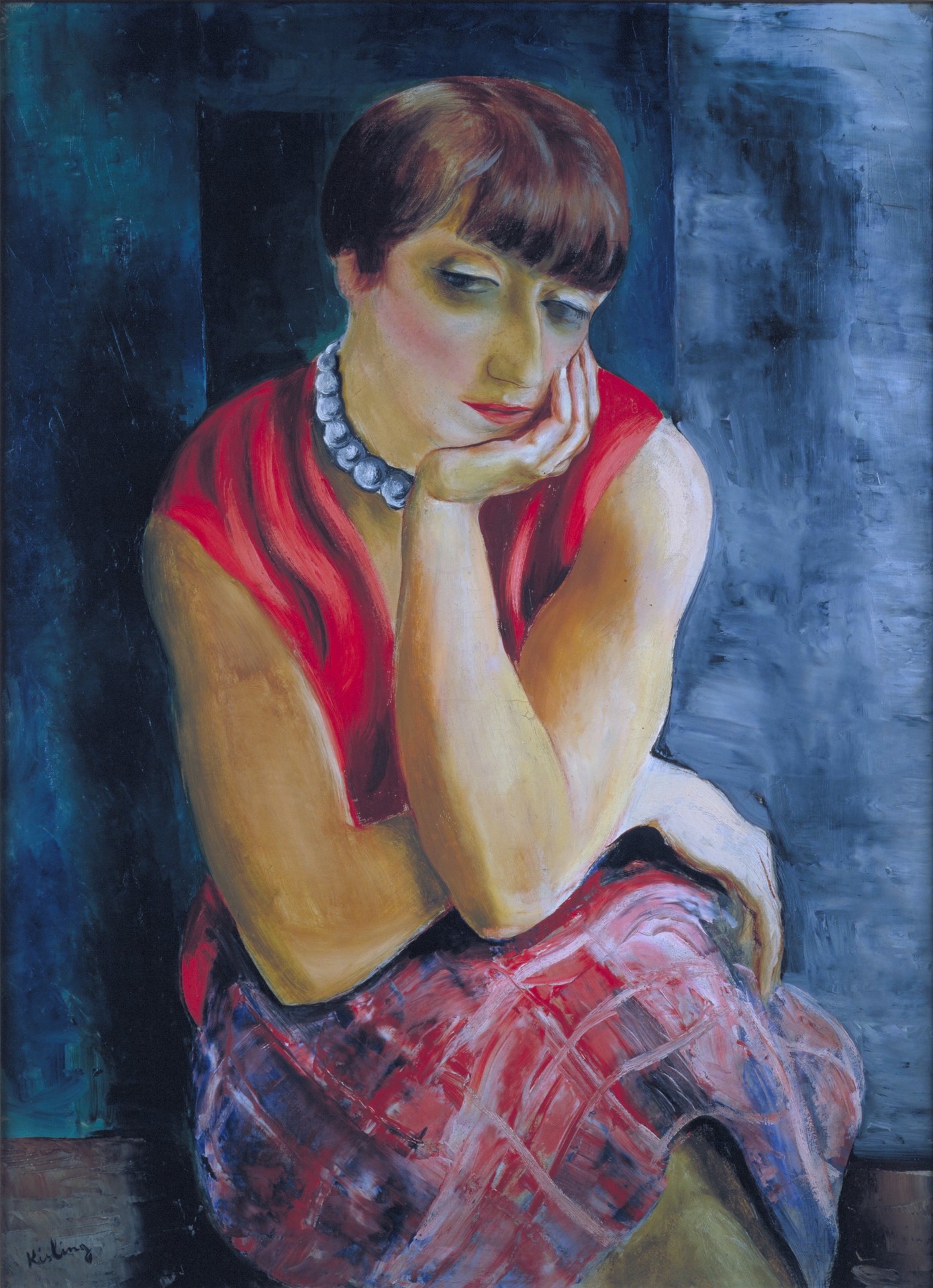 Portrait of Mrs. Renée Kisling (Portrait de Madame Renée Kisling) - by Moïse Kisling