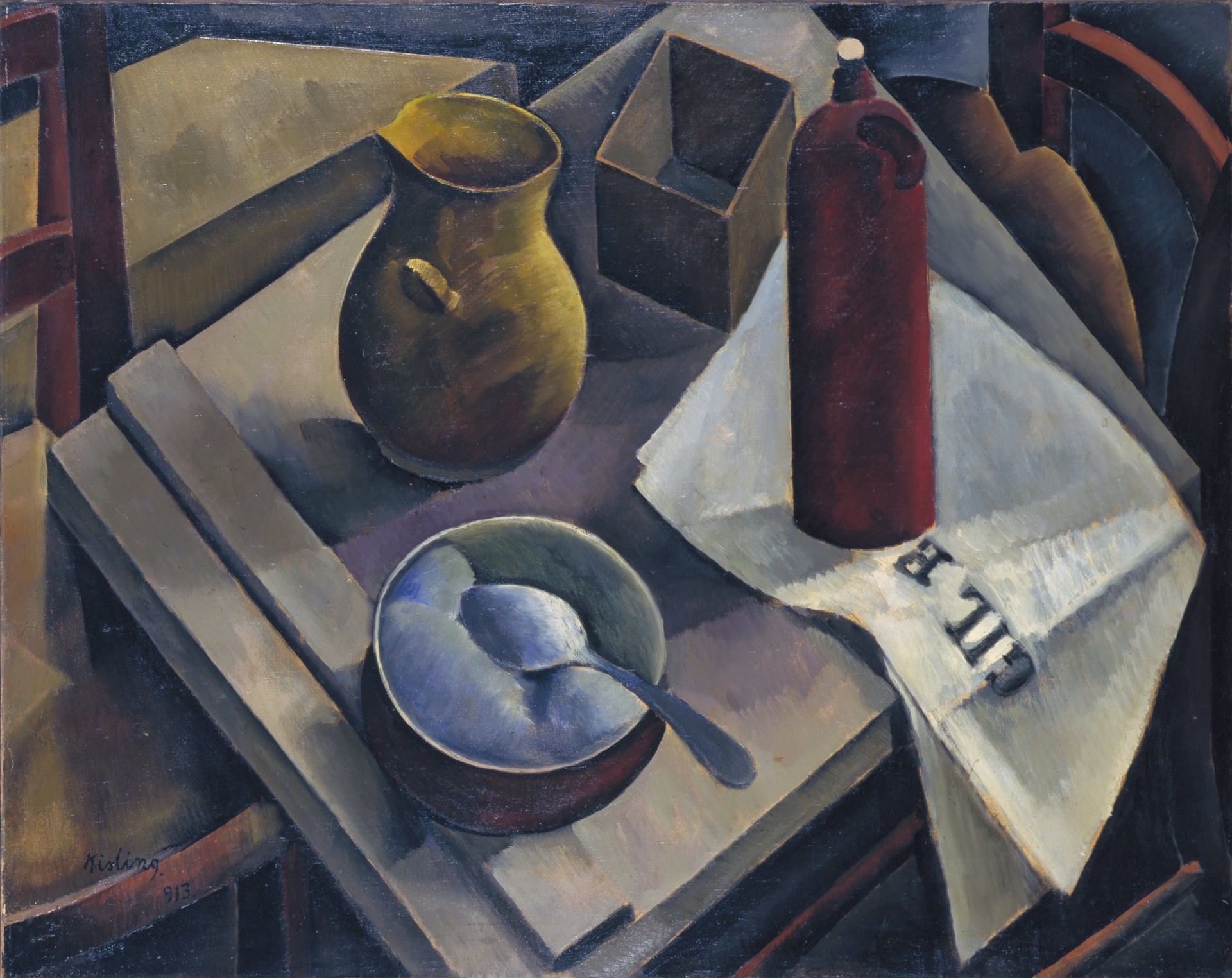 Still Life with News Paper (Nature Morte au Journal) - by Moïse Kisling