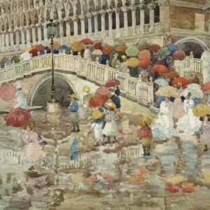 Umbrellas in the Rain - by Maurice Prendergast