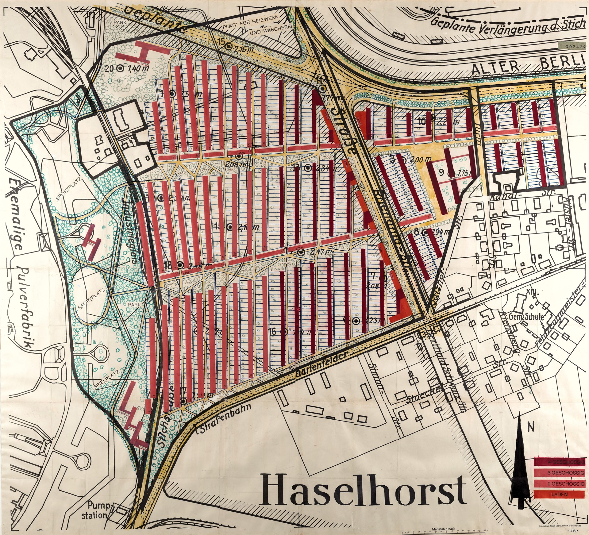 Urban development competition - by the Imperial Research Society for designing a housing estate in Berlin-Haselhorst - by Konrad Püschel