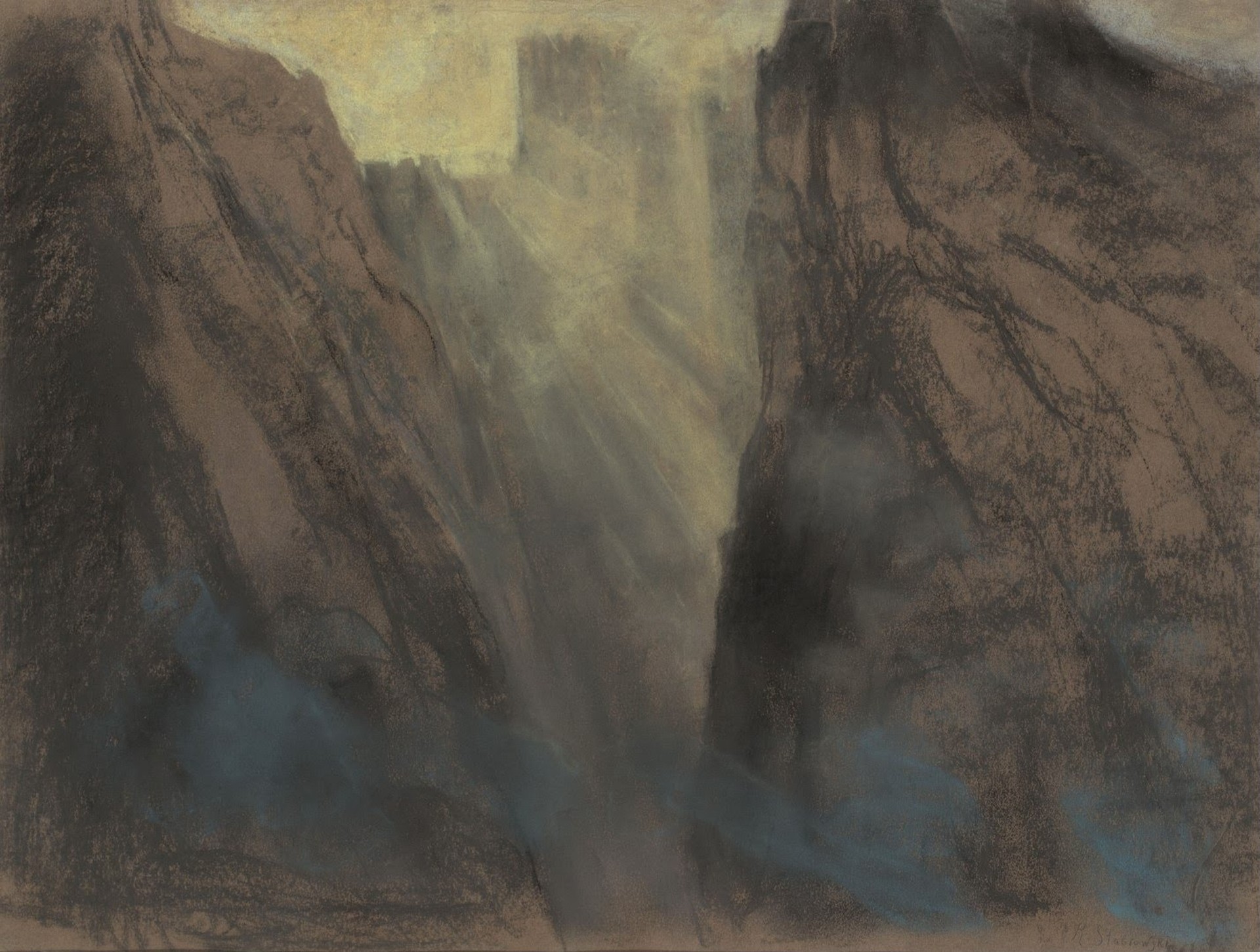 A Ravine in the Mountains - by Kazimierz Stabrowski