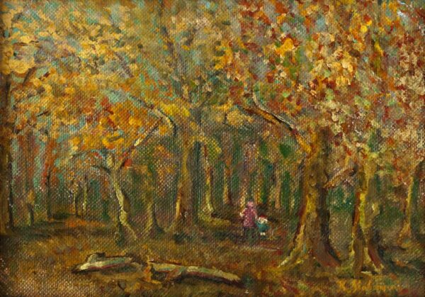 Autumn landscape - by Kazimierz Stabrowski