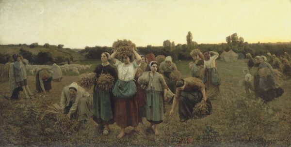 Calling in the Gleaners - by Jules-Adolphe Breton