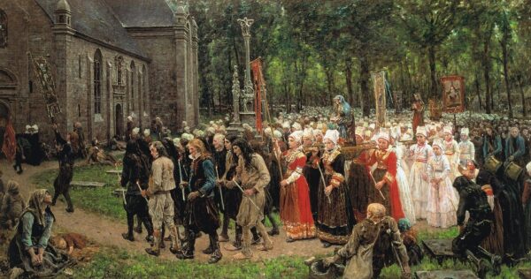 Le Pardon de Kergoat - by Jules-Adolphe Breton