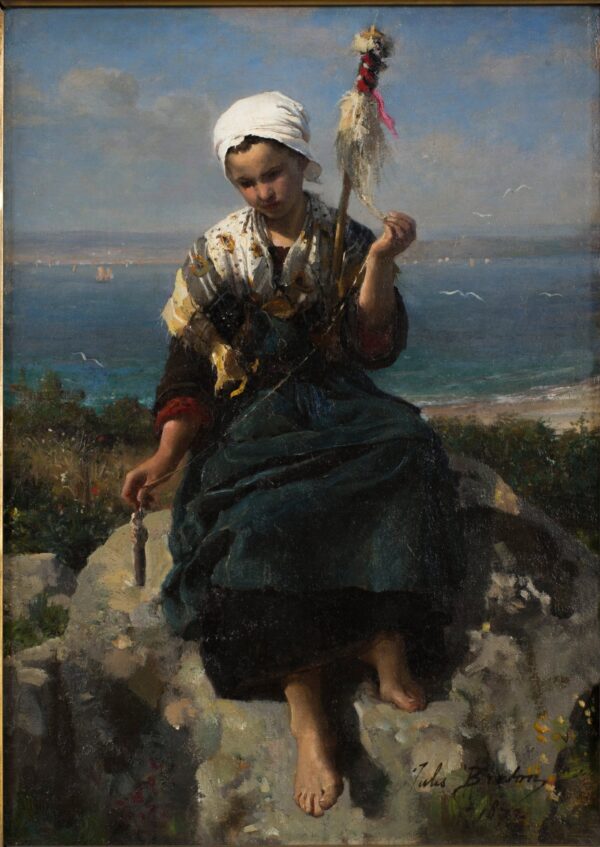 The Flax Spinner - by Jules-Adolphe Breton