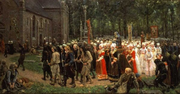 Le Pardon de Kergoat - by Jules-Adolphe Breton