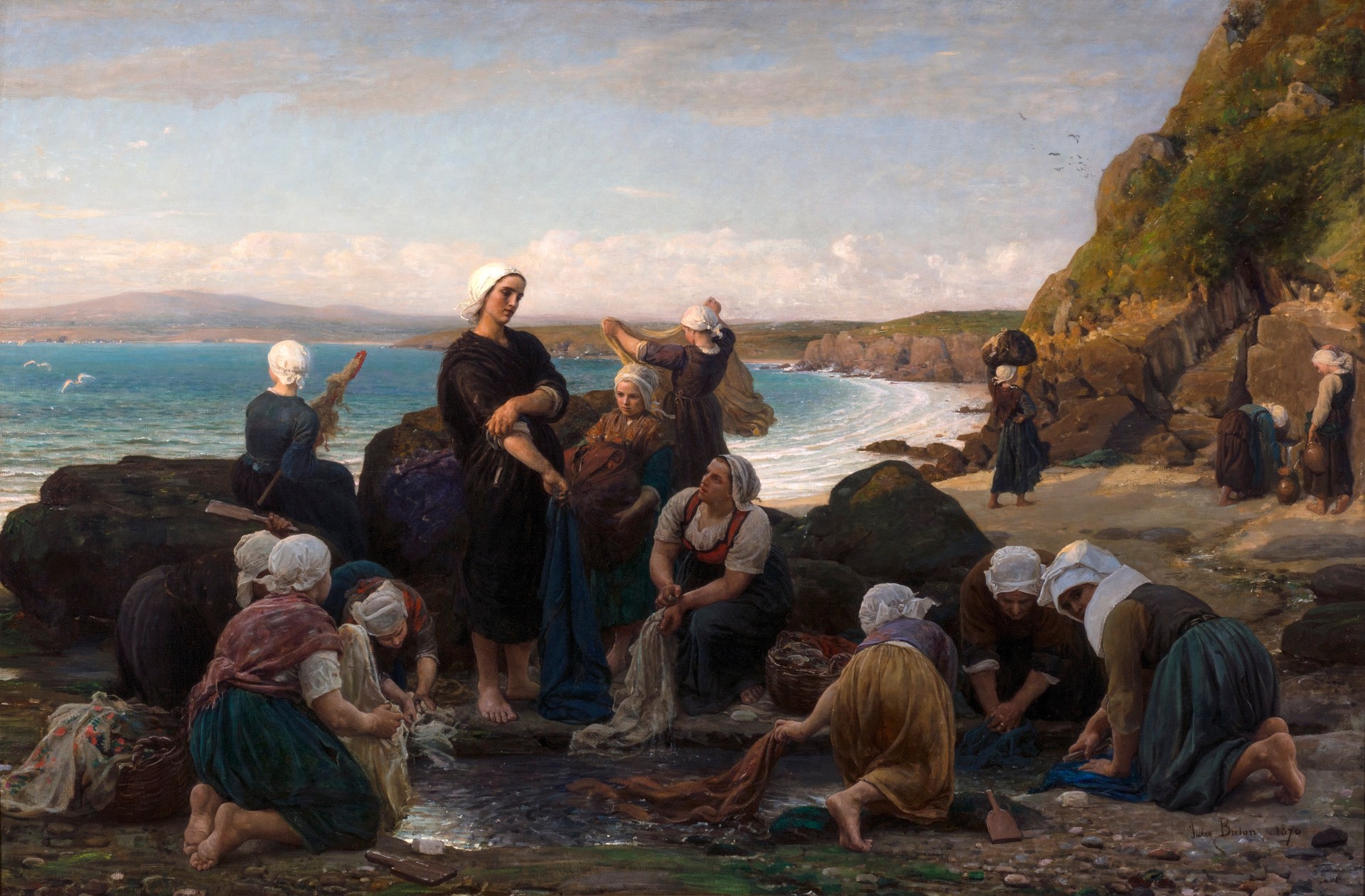 The Washerwomen of the Breton Coast - by Jules-Adolphe Breton