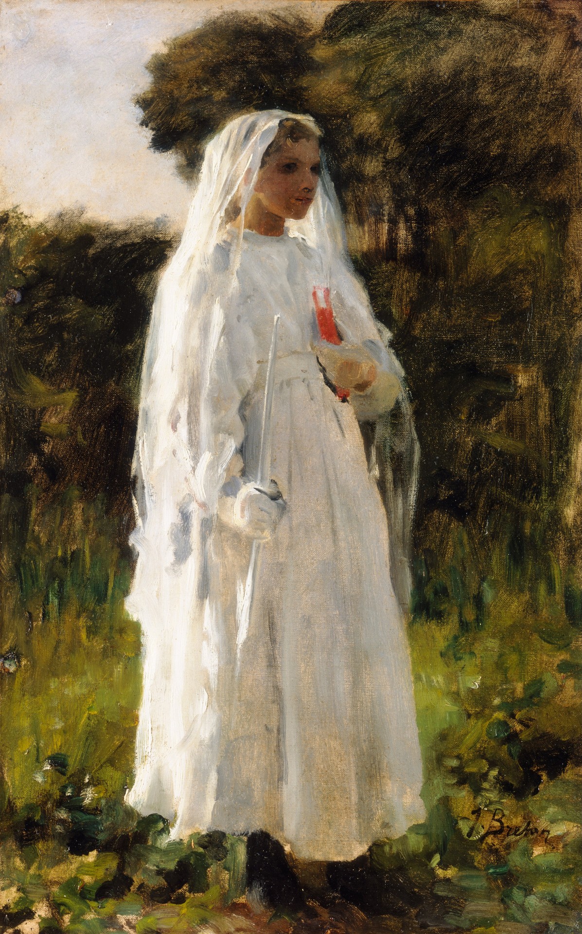 Study for "The Communicants" - by Jules-Adolphe Breton