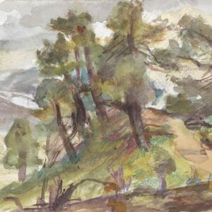 Bosrijk heuvellandschap - by Jozef Israëls
