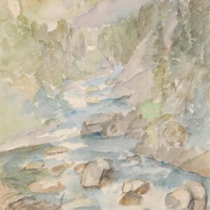 Berglandschap met beek - by Jozef Israëls