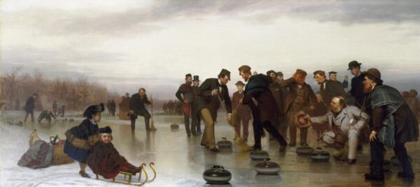 Curling; A Scottish Game, at Central Park - by John George Brown