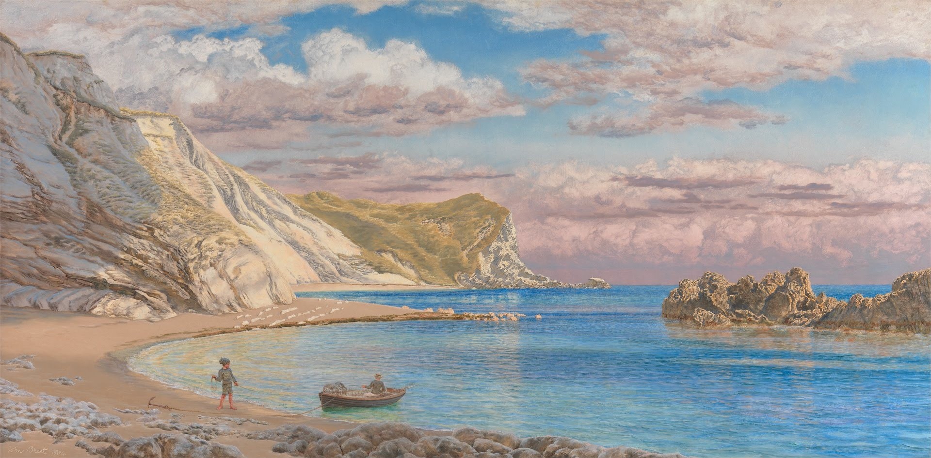 Man of War Rocks, Coast of Dorset - by John Brett