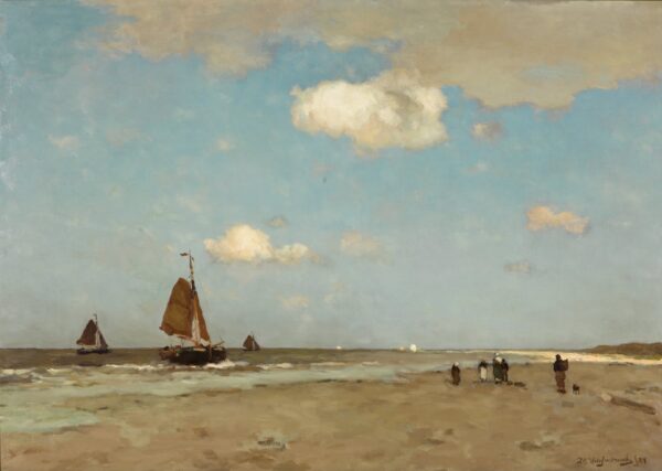 Beach Scene - by Johan Hendrik Weissenbruch