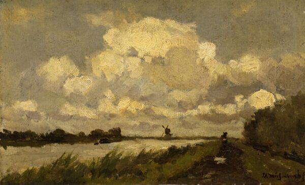 The Canal near Noorden - by Johan Hendrik Weissenbruch
