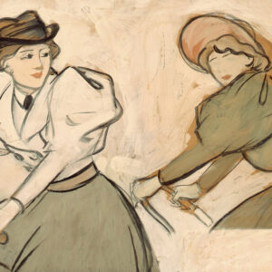 Two Women on Bicycles - by Jean-Louis Forain