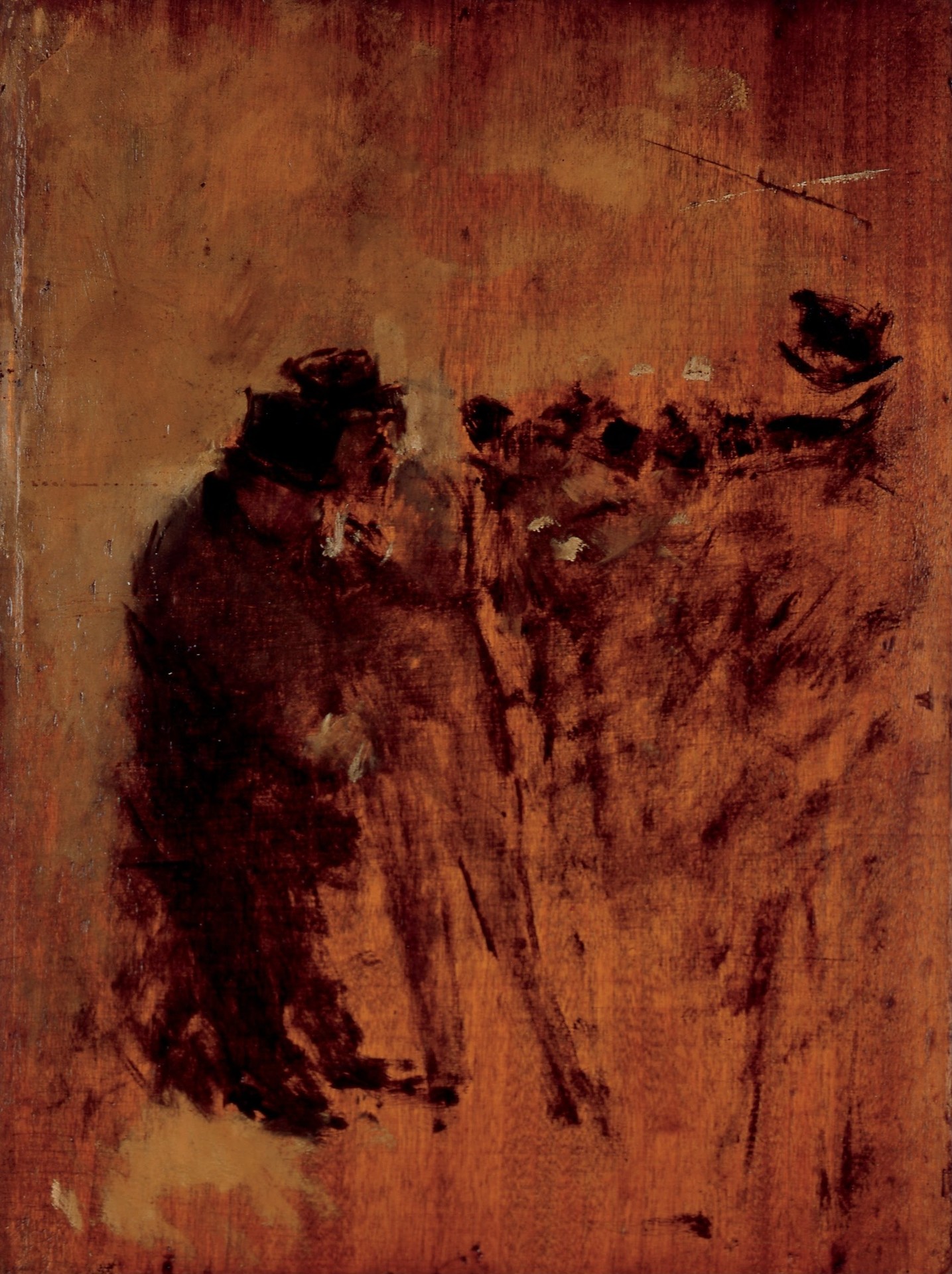 In Front of the Stock Exchange, No. 2 - by Jean-Louis Forain