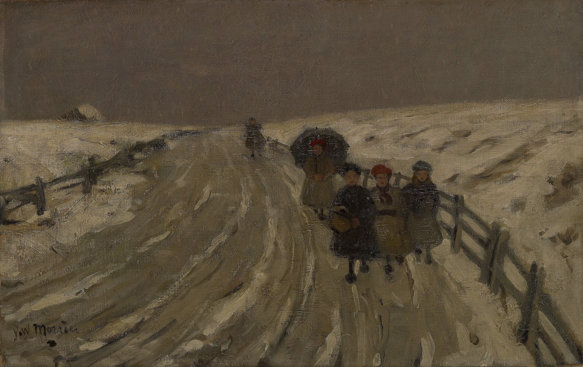 Return from School - by James Wilson Morrice