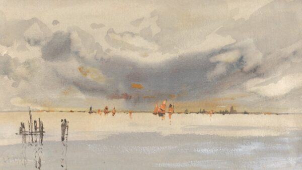 Evening on the Lagoon, Venice - Hercules Brabazon Brabazon