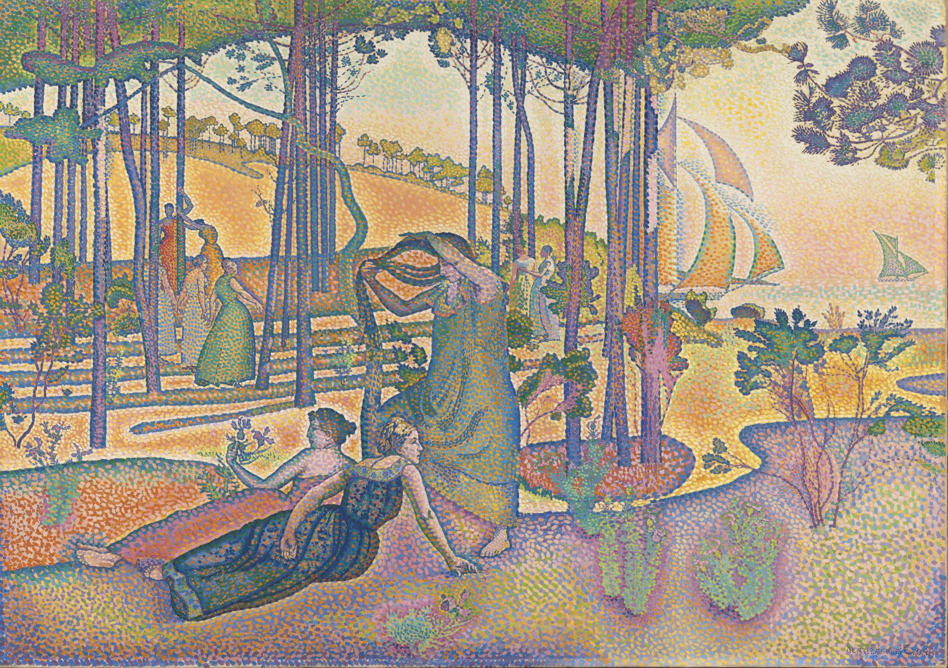 The Evening Air - by Henri-Edmond Cross