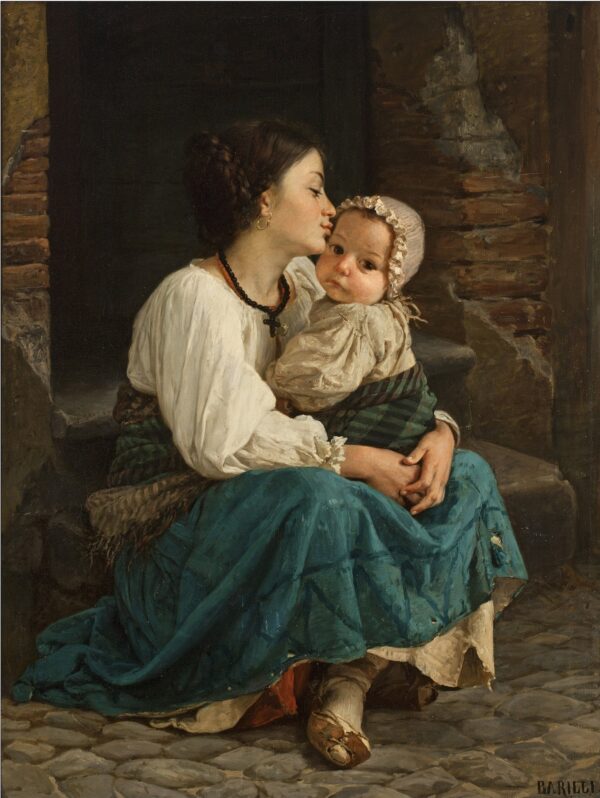 A Mother with Her Child - by Cecrope Barilli