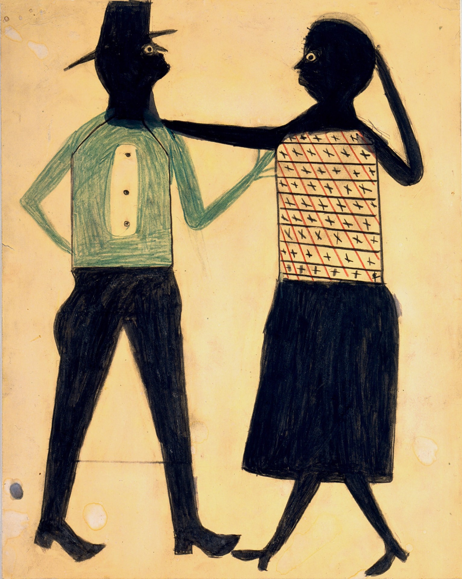 Untitled (Man and Woman) - by Bill Traylor