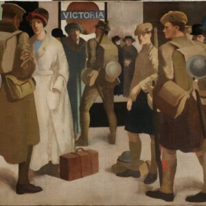 Victoria Station, District Railway - by Bernard Meninsky
