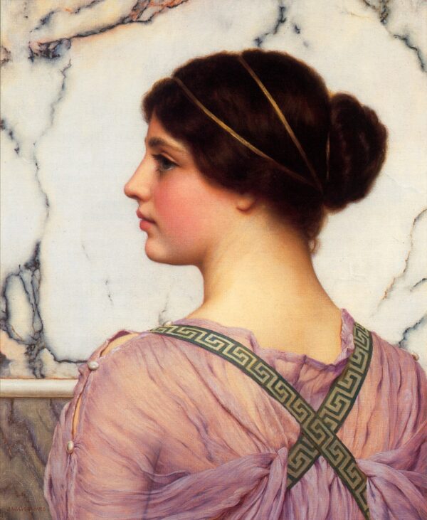 A Grecian Lovely-1909 - by John William Godward