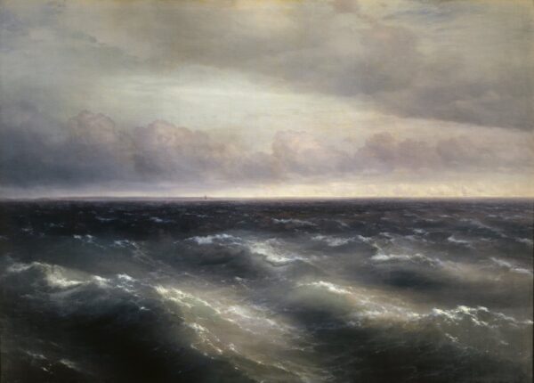 The Black Sea. (A storm begins to whip up in the Black Sea) - by Ivan Aivazovsky