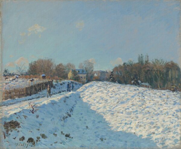 Snow Effect in Louveciennes - by Alfred Sisley