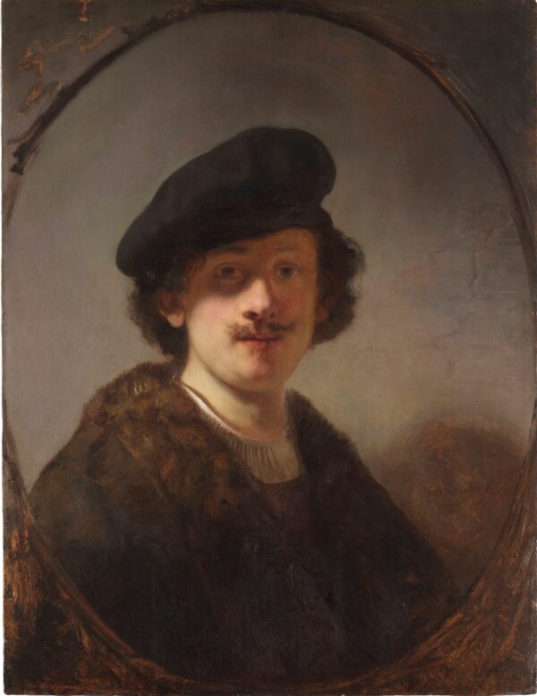 Self-Portrait with Shaded Eyes - by Rembrandt