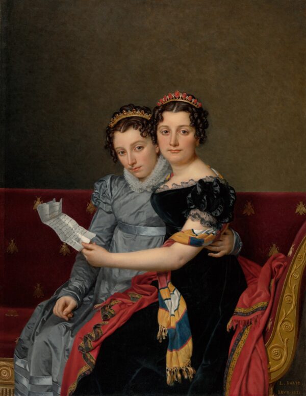 Portrait of the Sisters Zénaïde and Charlotte Bonaparte - by Jacques-Louis David