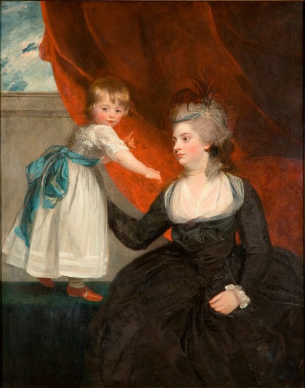 Portrait of the Hon. Frances Courtenay, Lady Honywood (b.1763) and her Daughter - by Joshua Reynolds