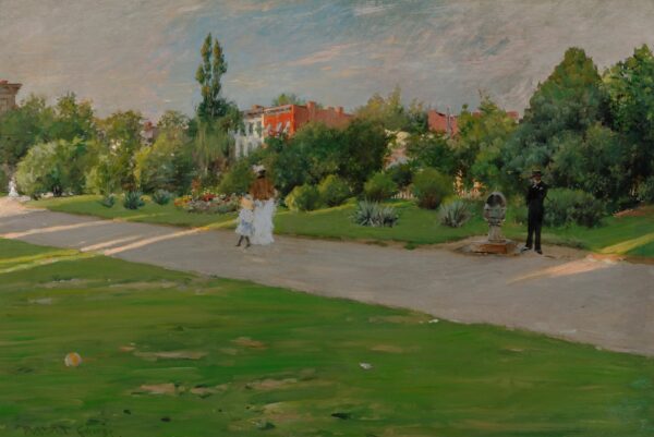 Park in Brooklyn (formerly Prospect Park, Brooklyn) - by William Merritt Chase