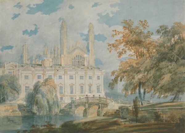 Clare Hall and King’s College Chapel, Cambridge, from the Banks of the River Cam - by J. M. W. Turner