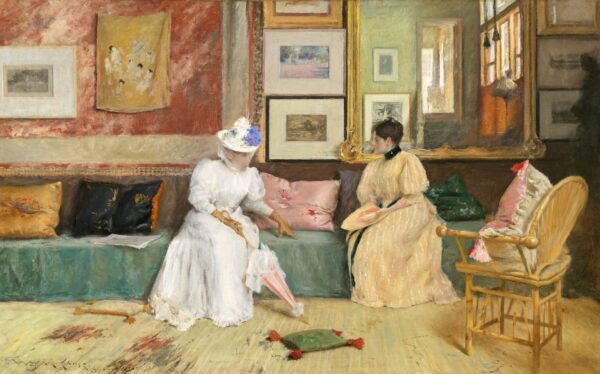 A Friendly Call - by William Merritt Chase