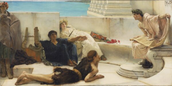 A Reading from Homer - by Lawrence Alma-Tadema